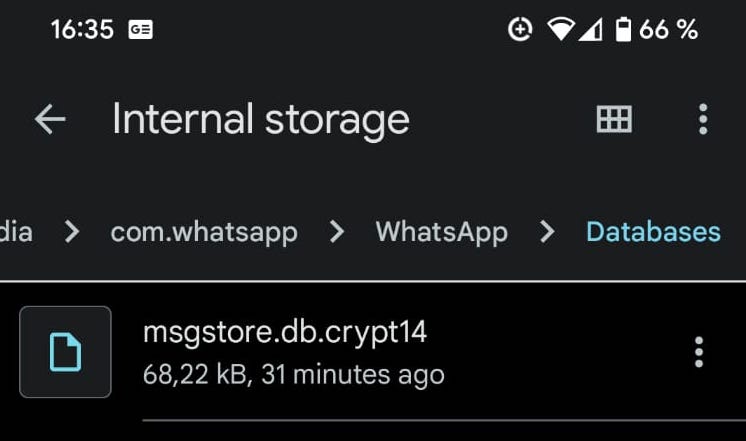 whatsapp internal storage files recover messages