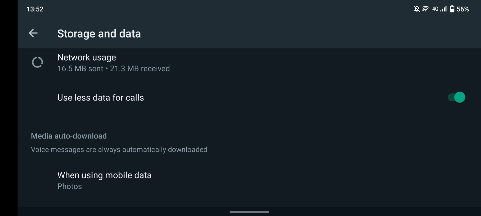 Whatsapp data voice calls