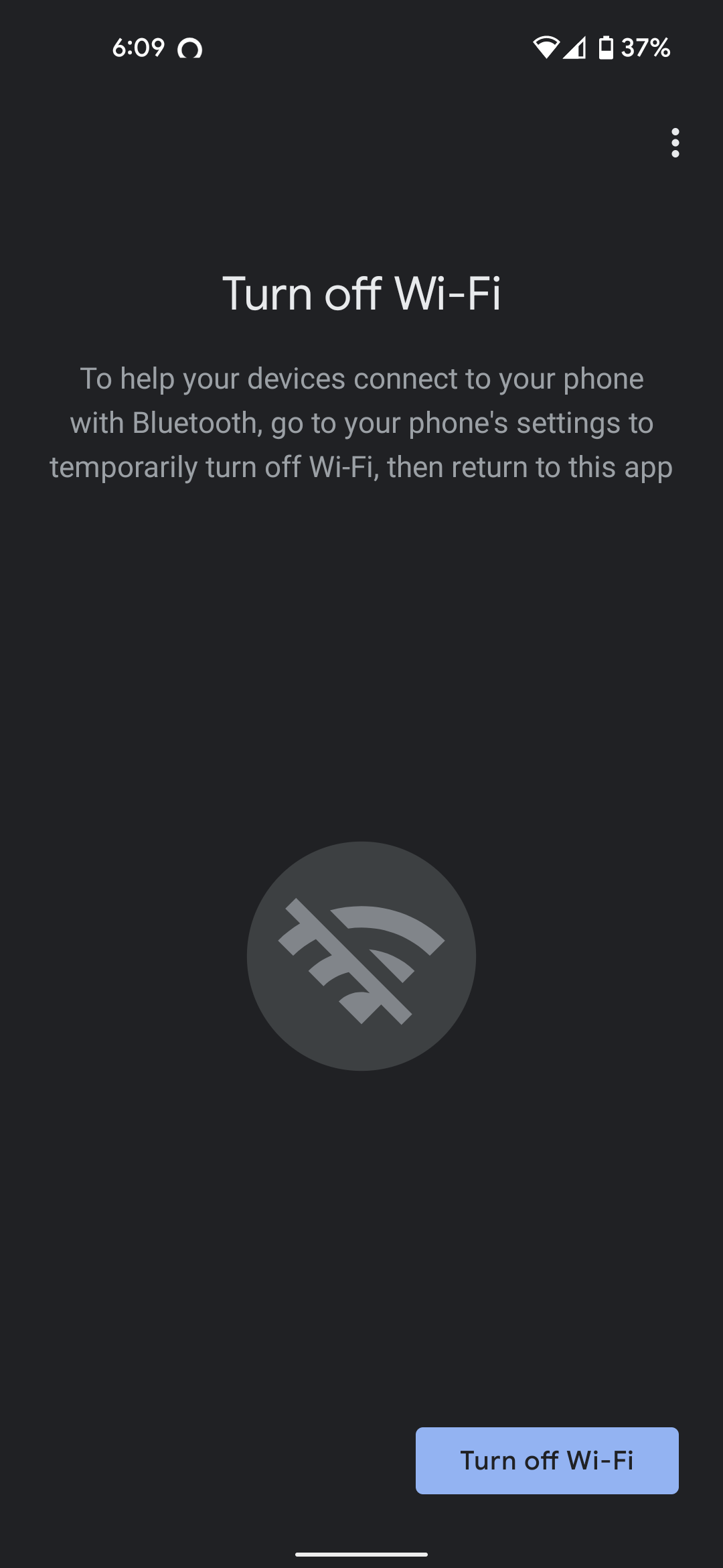 device utility app screenshot turn off wifi
