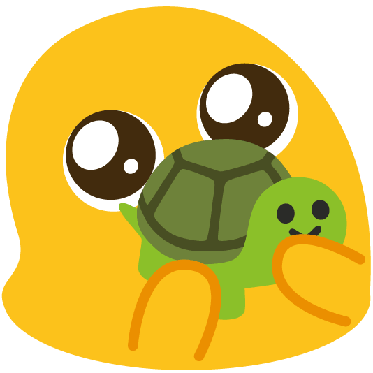 Emoji Kitchen combo blob turtle