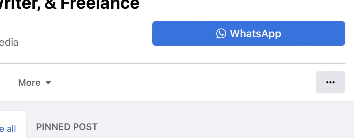 facebook page whatsapp button