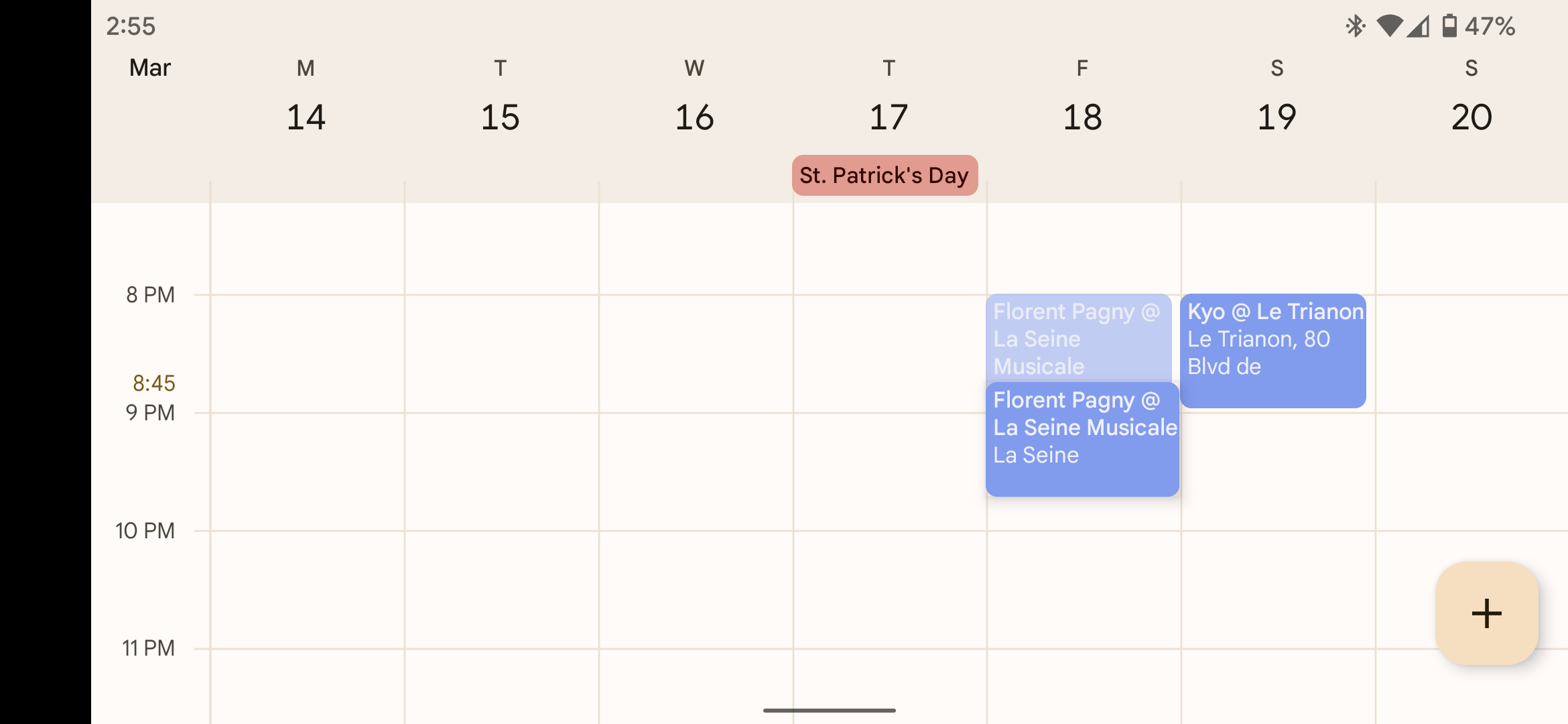 Moving an event in Google Calendar