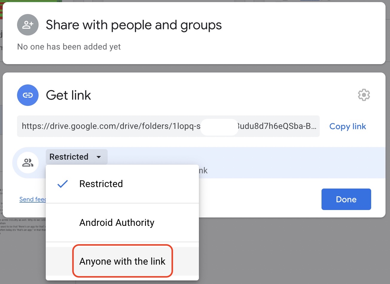 google drive file sharing privileges
