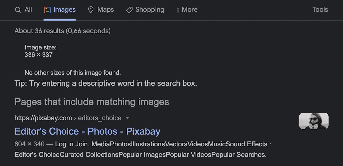 Why isn't reverse image search working?
