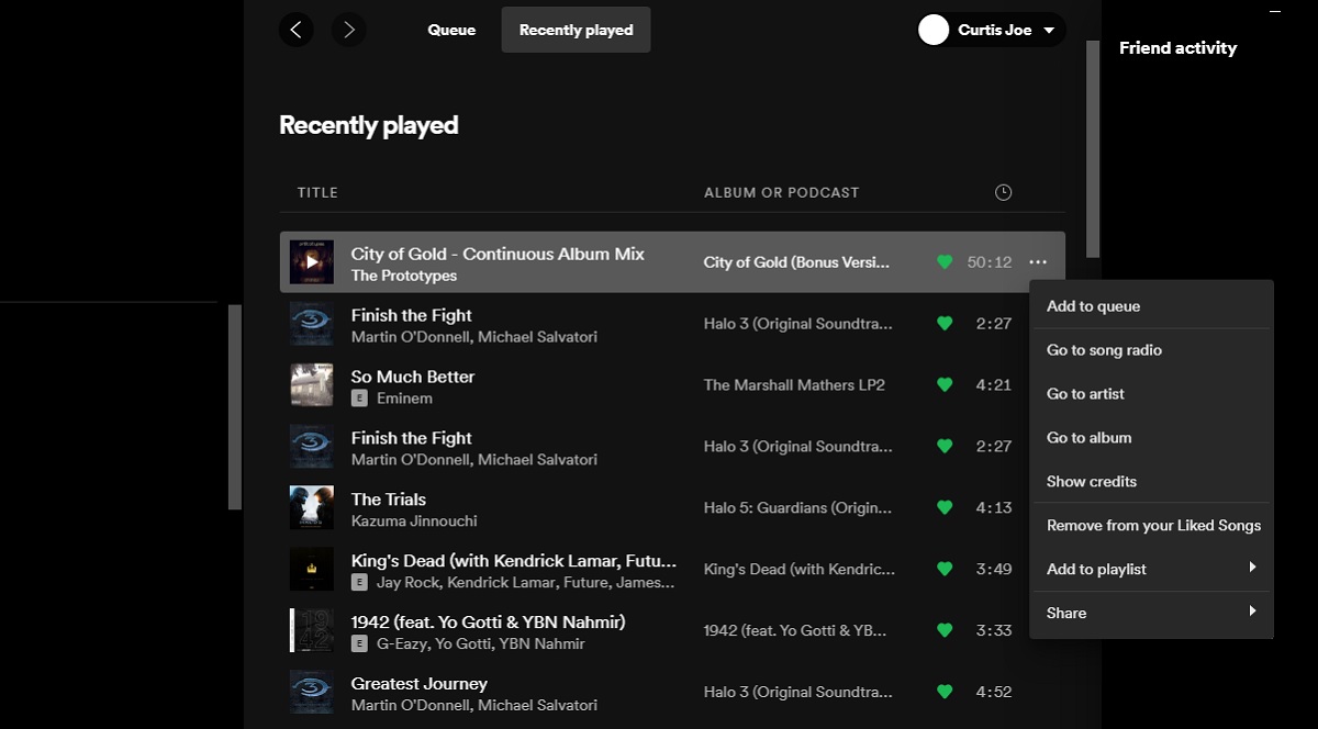 how to remove songs from listening history