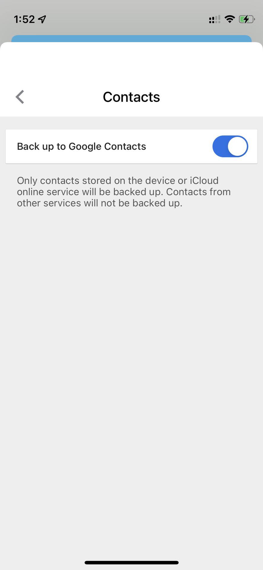iOS sync contacts to Google Drive 4