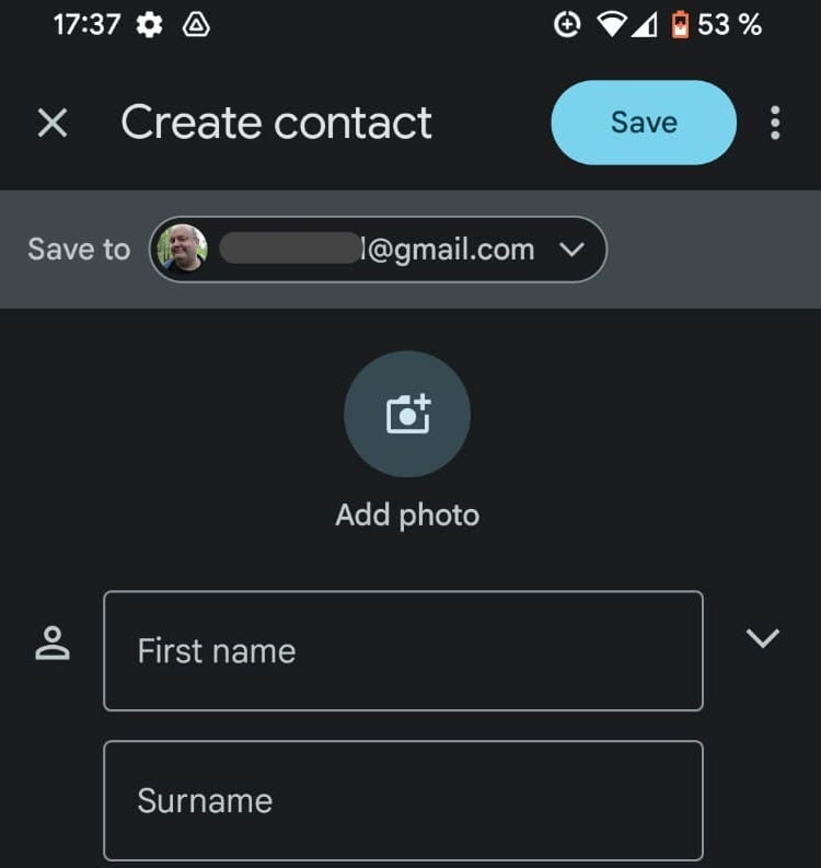 whatsapp android manually add contact