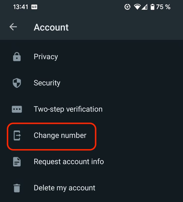 whatsapp mobile change number