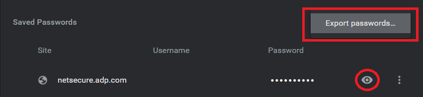 export passwords chrome