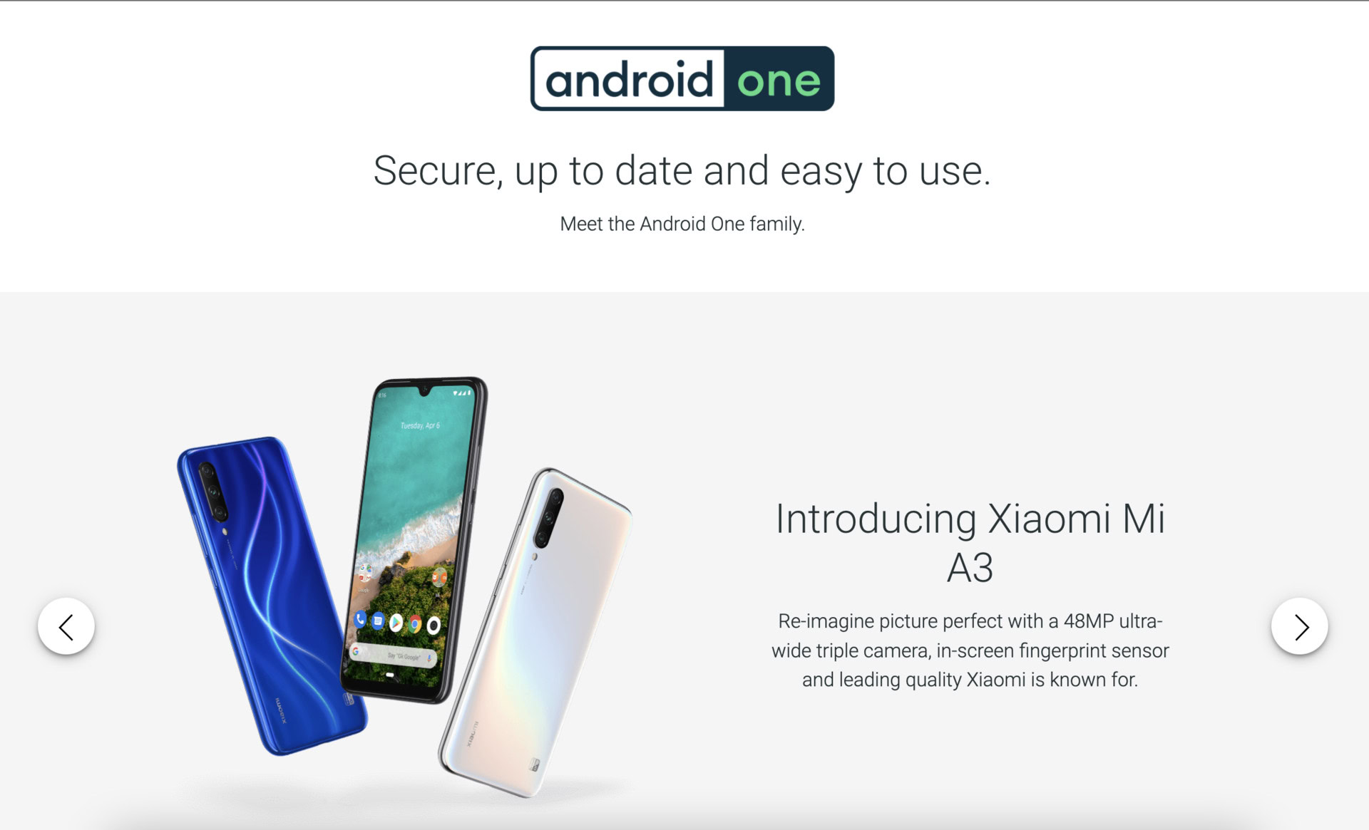 Android One website