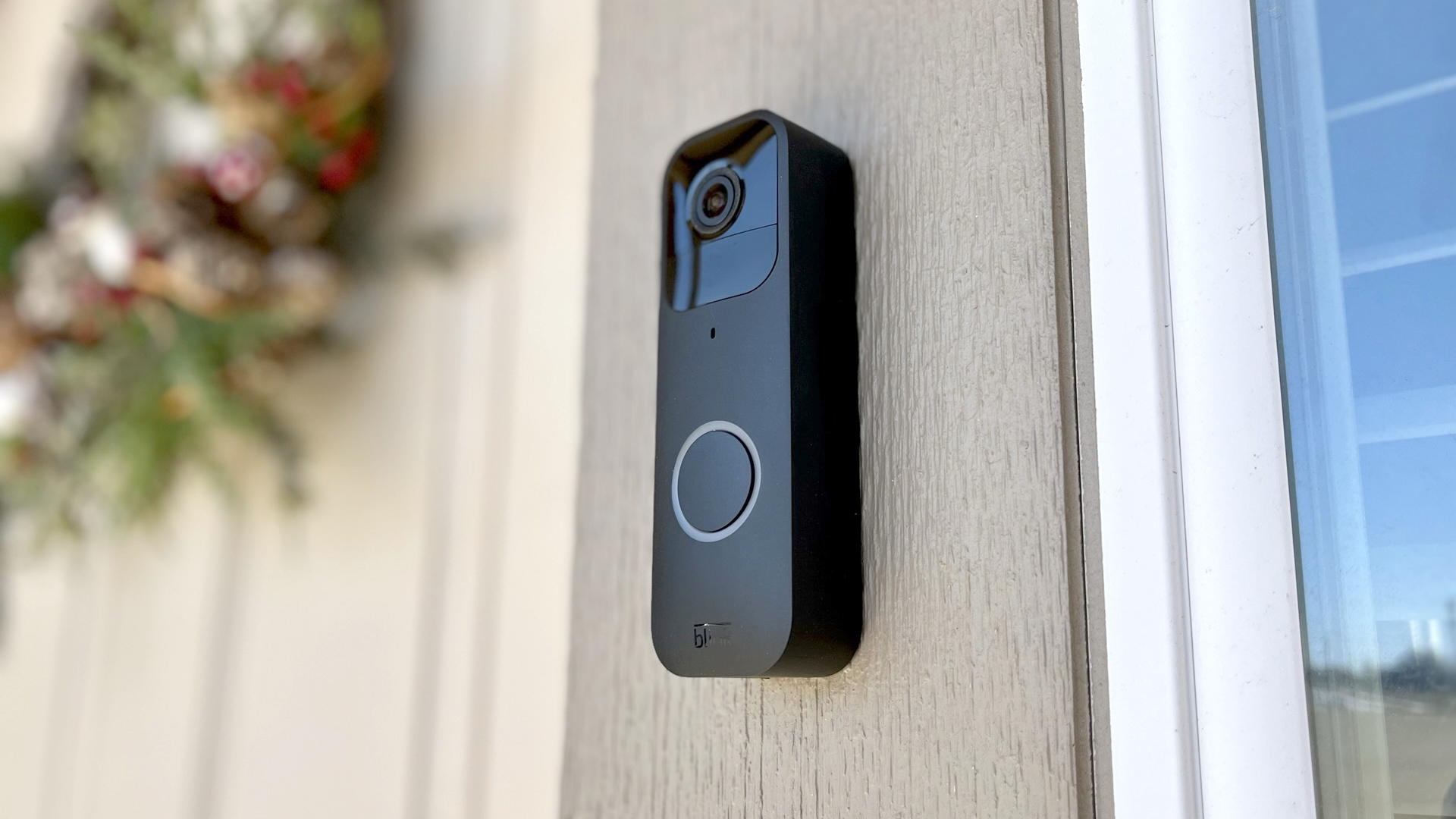 A close-up of the Blink Video Doorbell