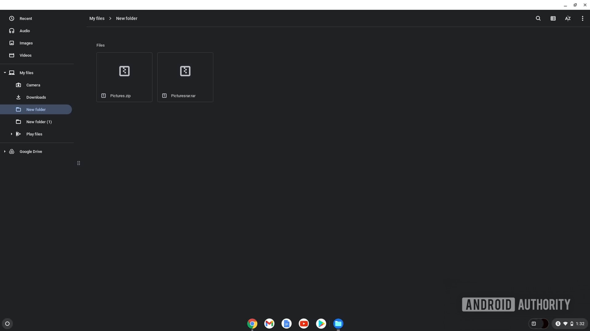 Chromebook locate zip