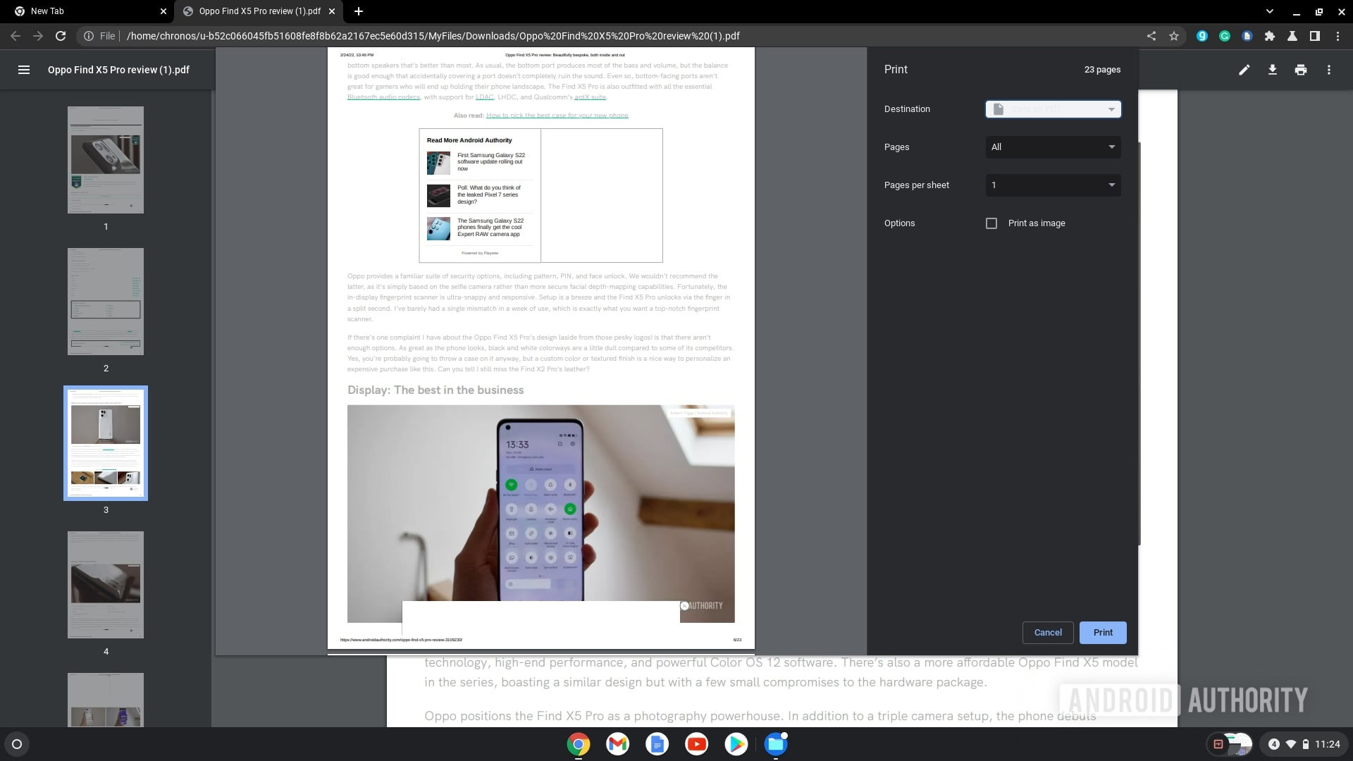 pdf presentation mode chromebook