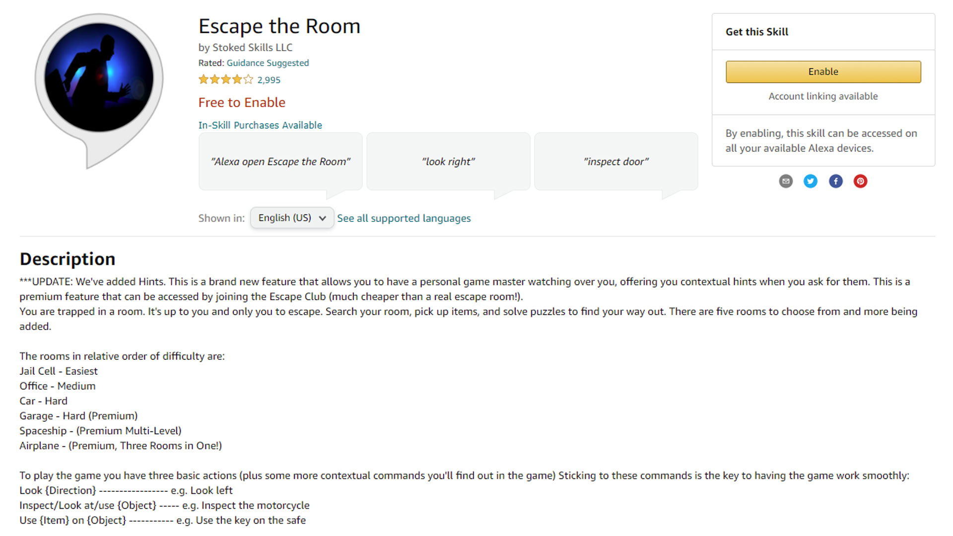 Escape the Room for Alexa
