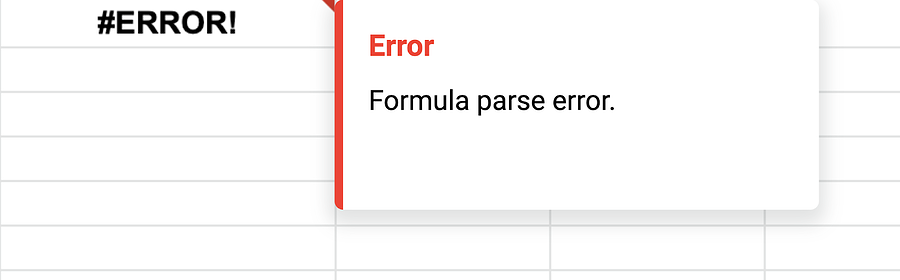Formula Parse Errors What They Are How to Fix Them