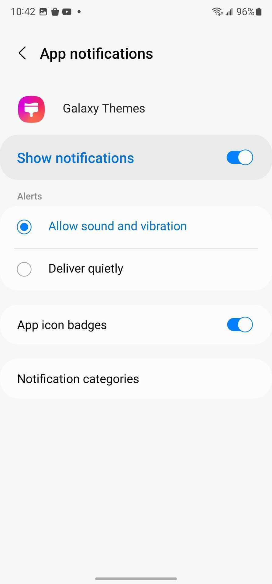Galaxy Themes settings for turning off ads 3