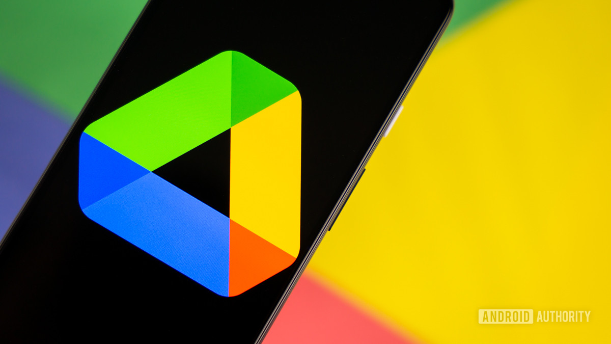 Google Drive logo on a smartphone stock photo