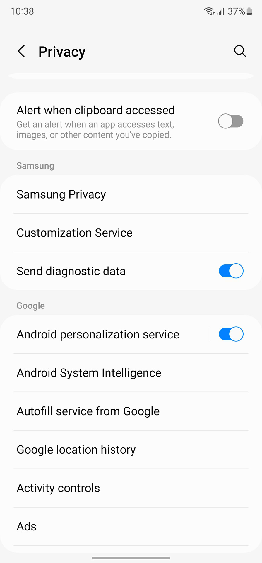 How to disable personalized Samsung ads screenshots 1