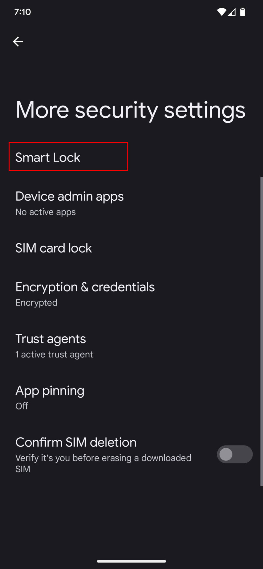 How to enable Smart Lock on Android 13 3