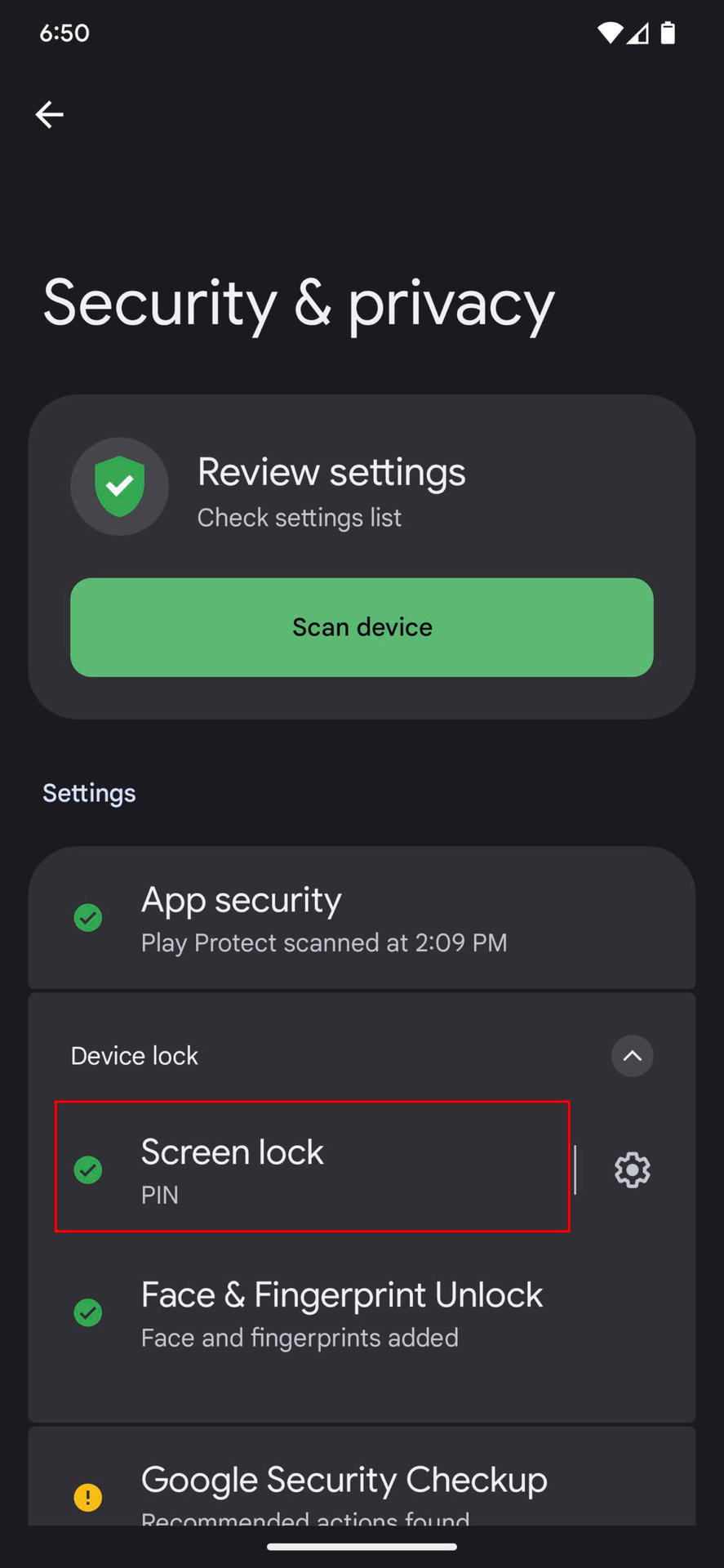 How to set an unlock password or PIN on Android 13 3