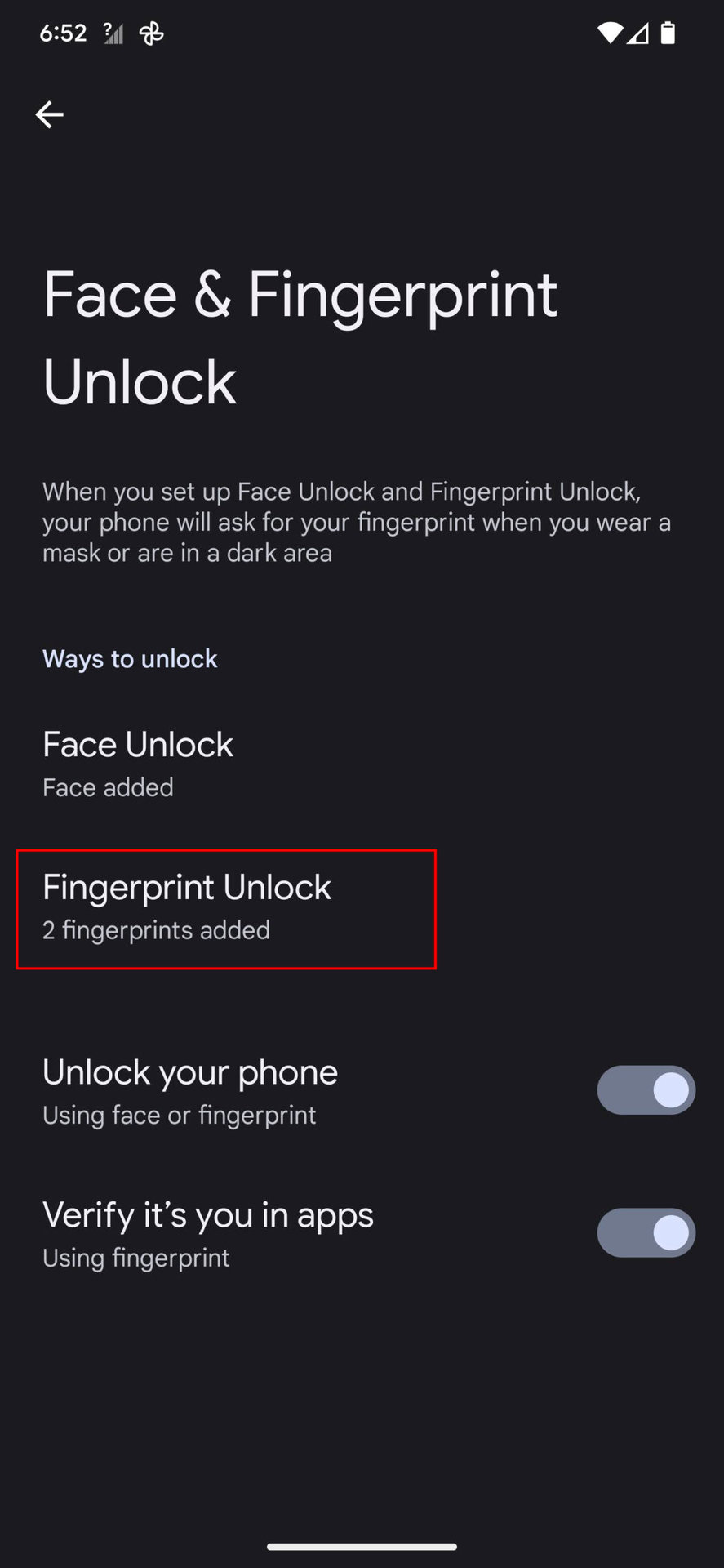 How to set up Face or Fingerprint unlock on Android 13 8