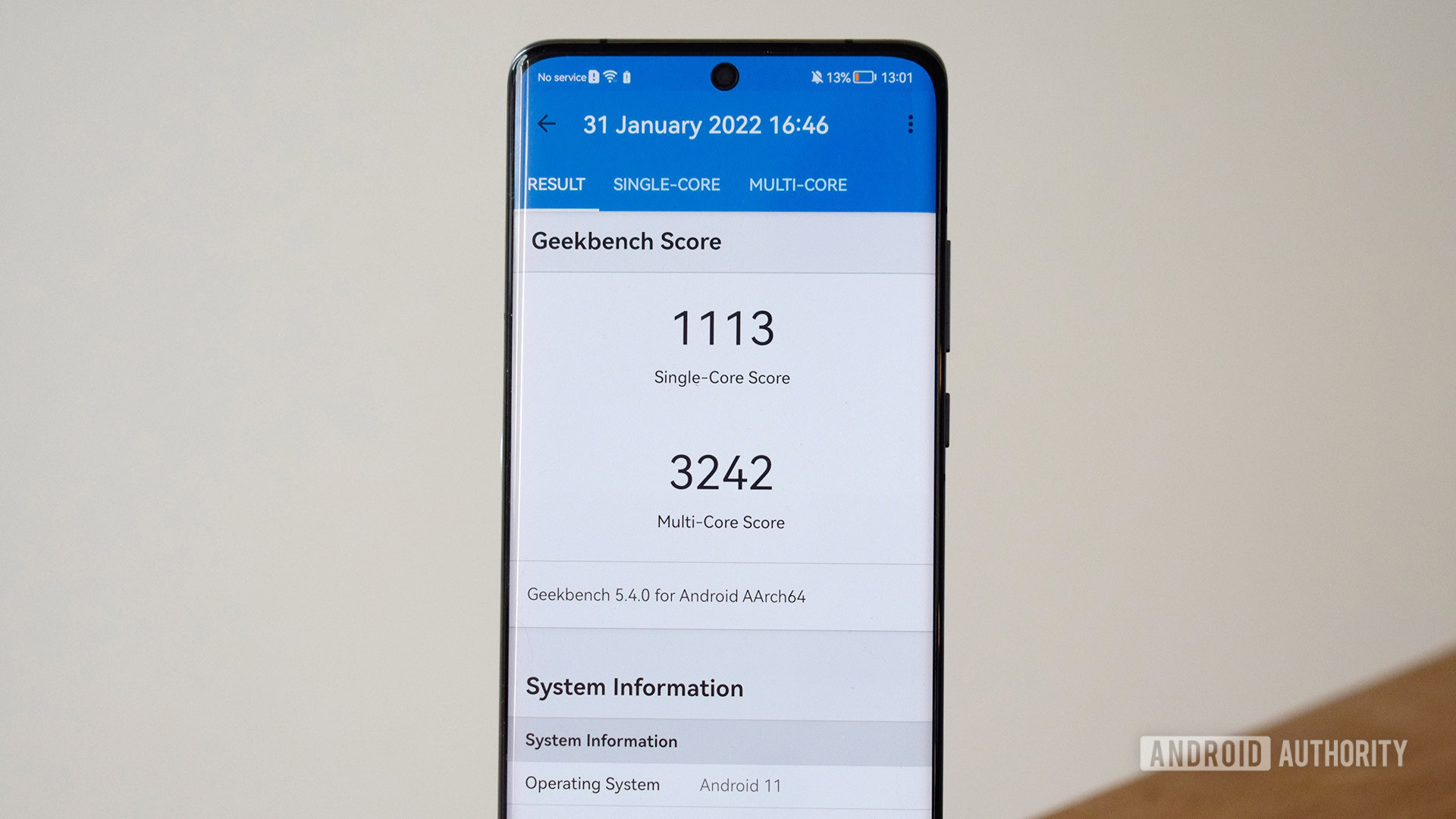 HUAWEI P50 Pro Geekbench 5 benchmark