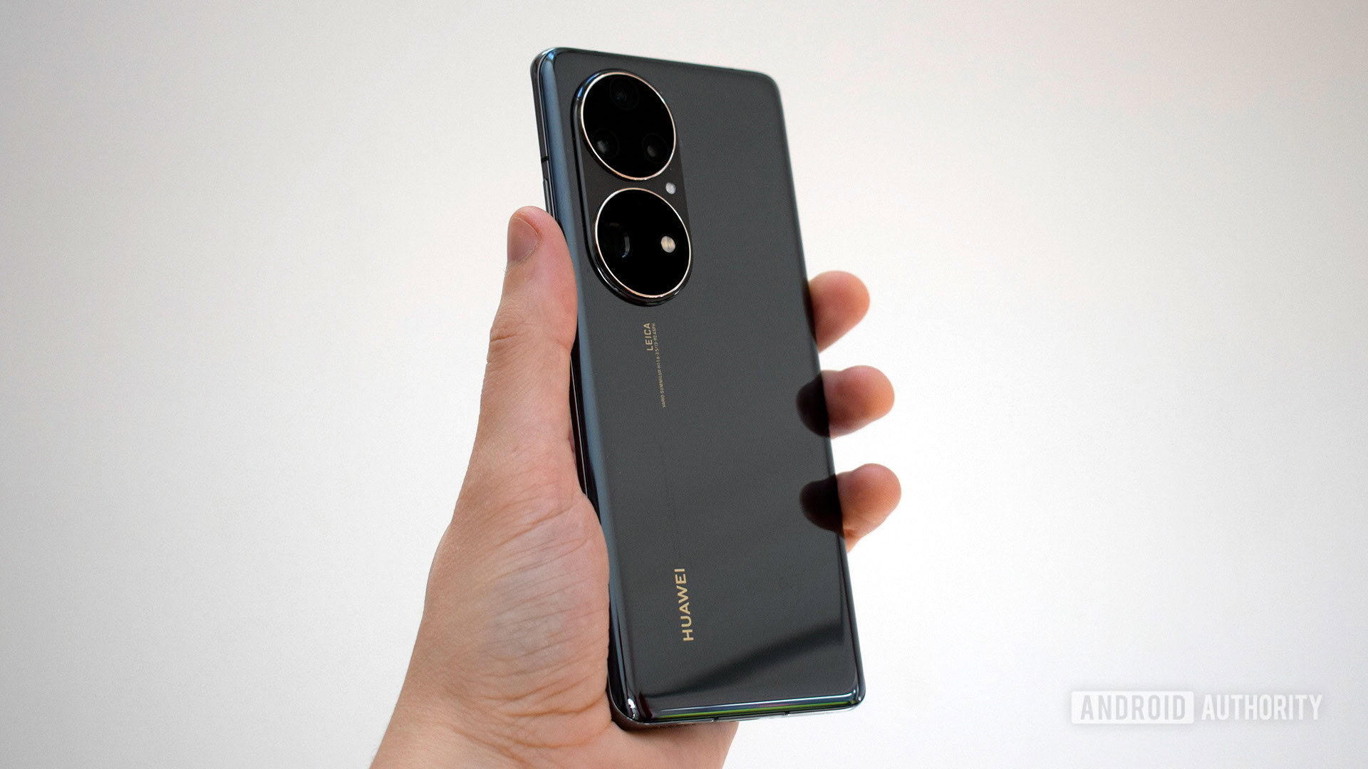 HUAWEI P50 Pro showing rear of phone held in hand