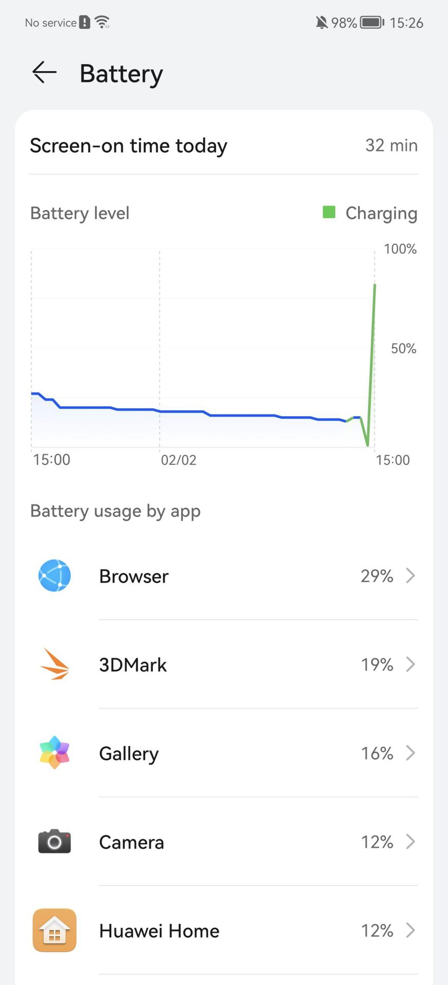 Huawei P50 Pro screenshot charging
