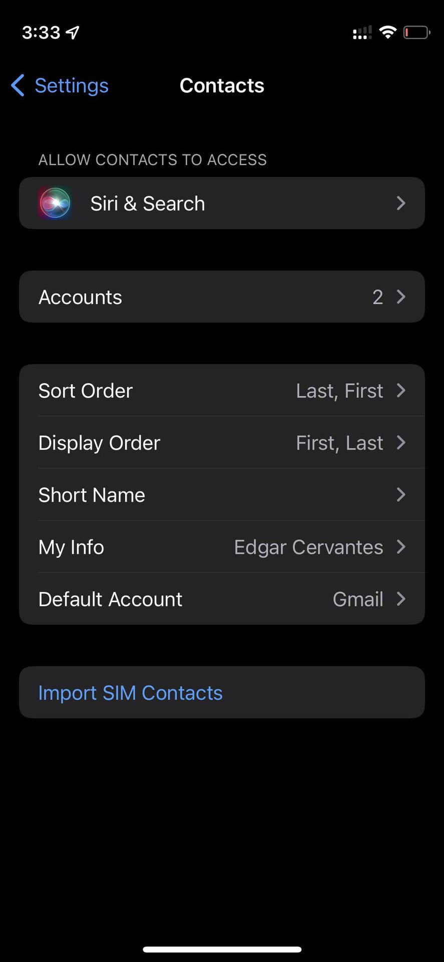 Import contacts from SIM on iOS 2