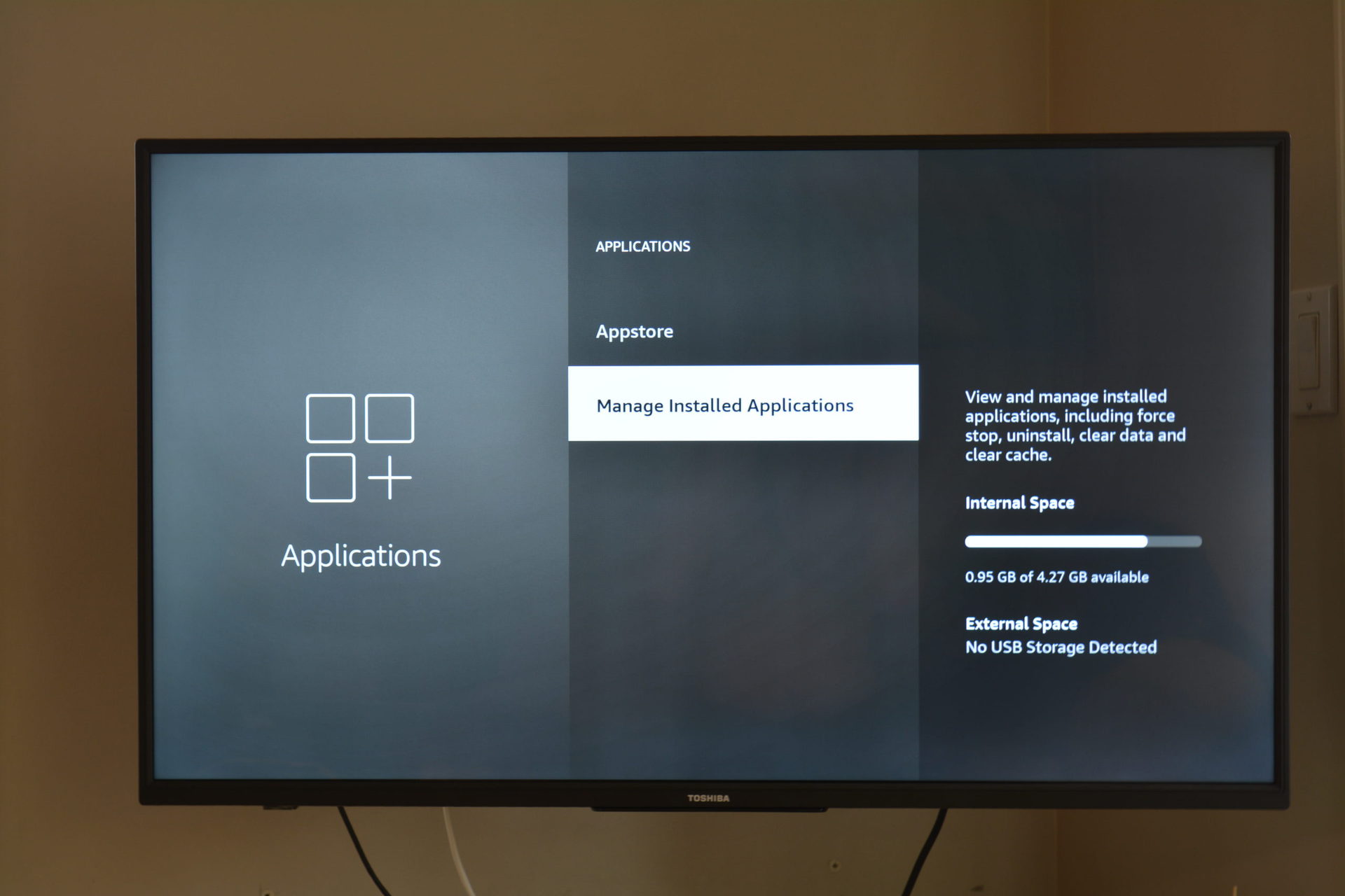 Manage installed applications firestick