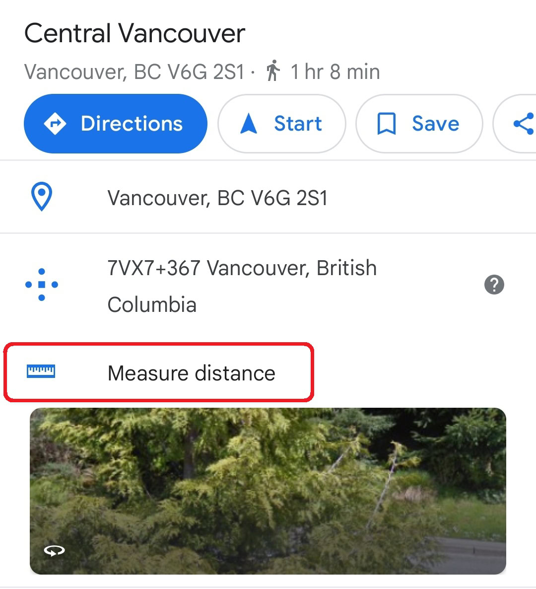 Measure distance mobile