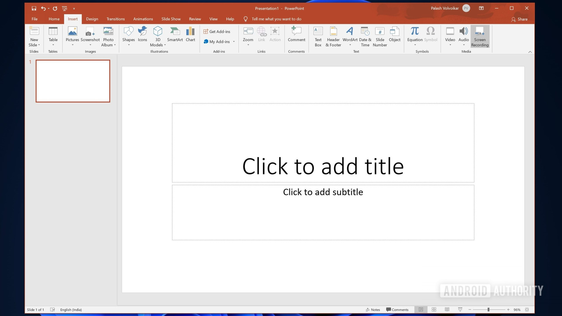 Microsoft PowerPoint screen record