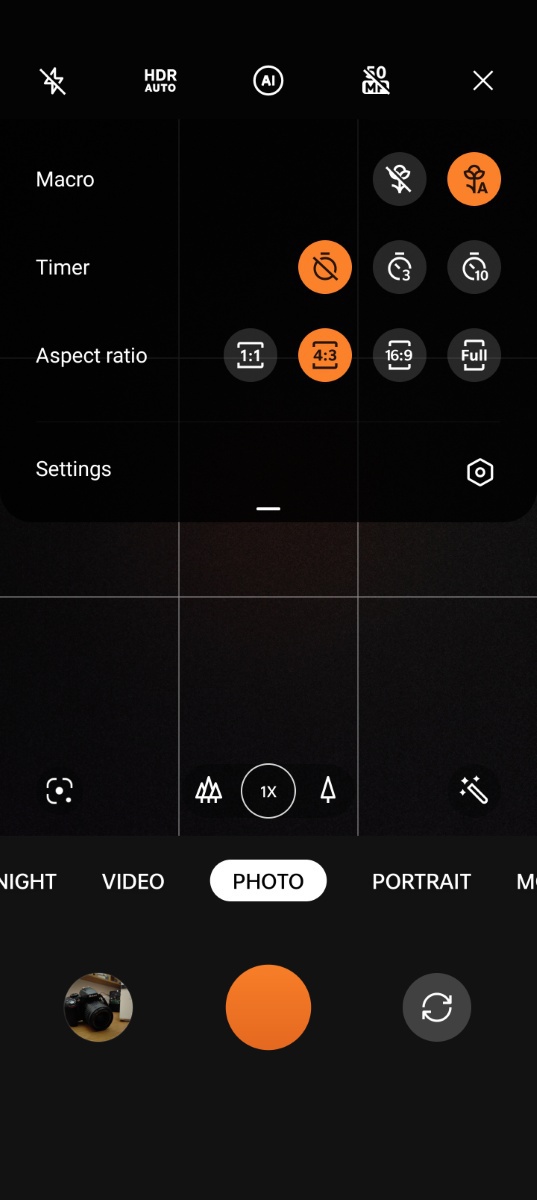 OPPO Find X5 Pro Camera UI Screenshot Settings