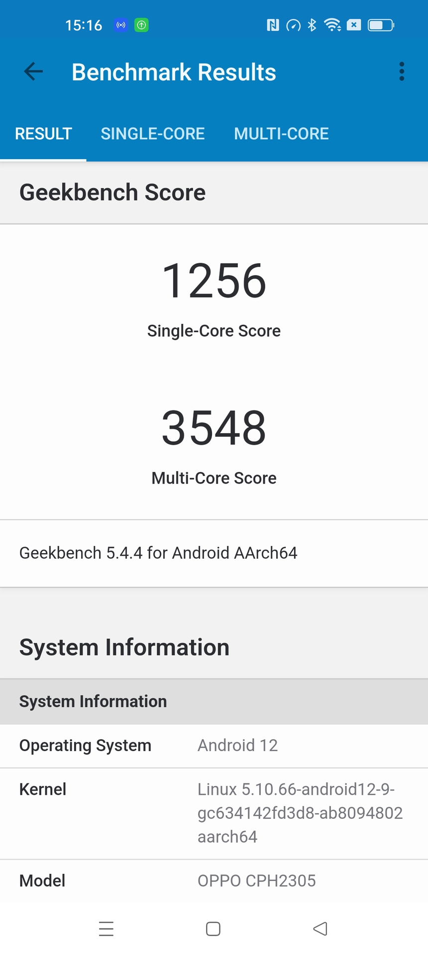 OPPO Find X5 Pro GeekBench 5 Performance Mode