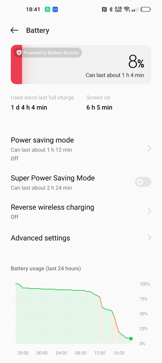 OPPO Find X5 Pro battery screenshot heavy use