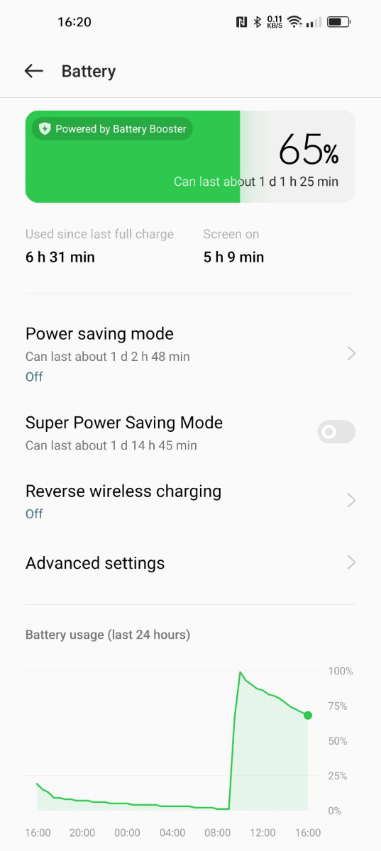 Oppo Find X5 Pro battery screenshot light use
