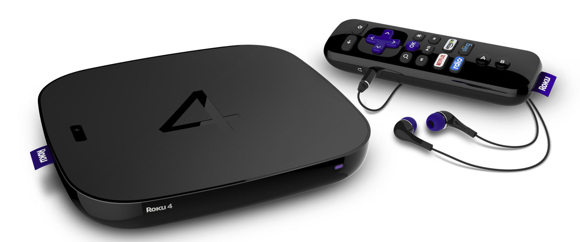 The Roku 4 and its remote