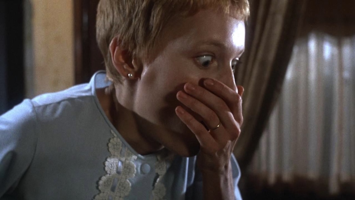 Mia Farrow is shocked in Rosemary's Baby - movies like Archive 81