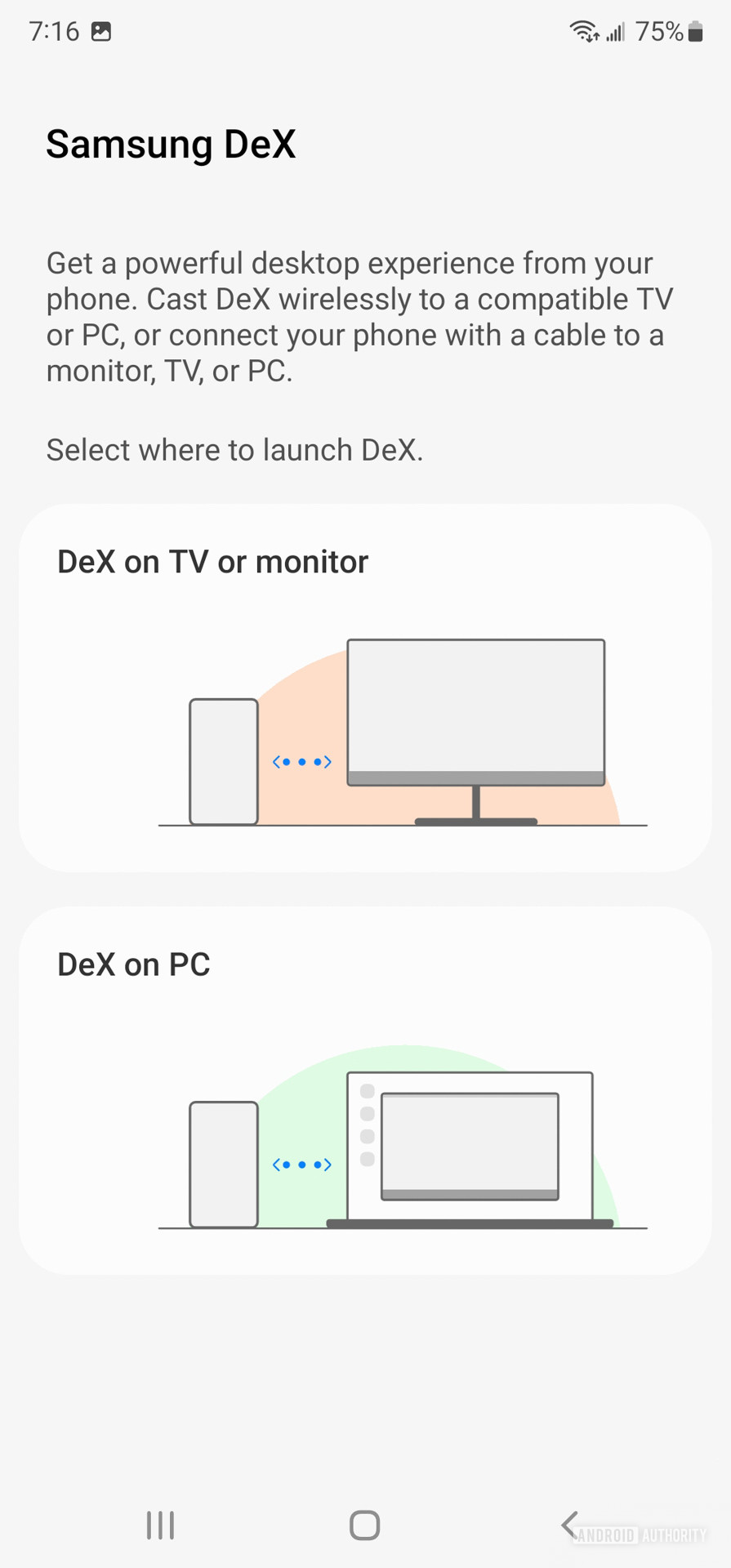 Samsung Galaxy S22 Ultra software DeX setup