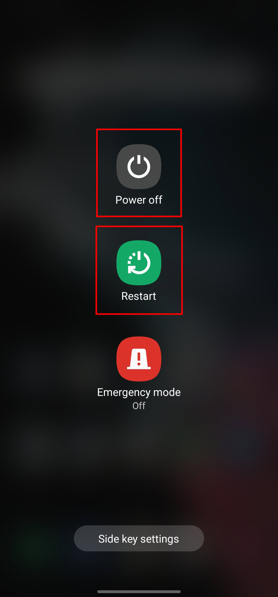 Samsung Galaxy S22 settings for turning off restarting and more