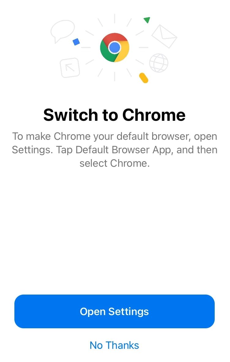 Switch to Chrome iOS