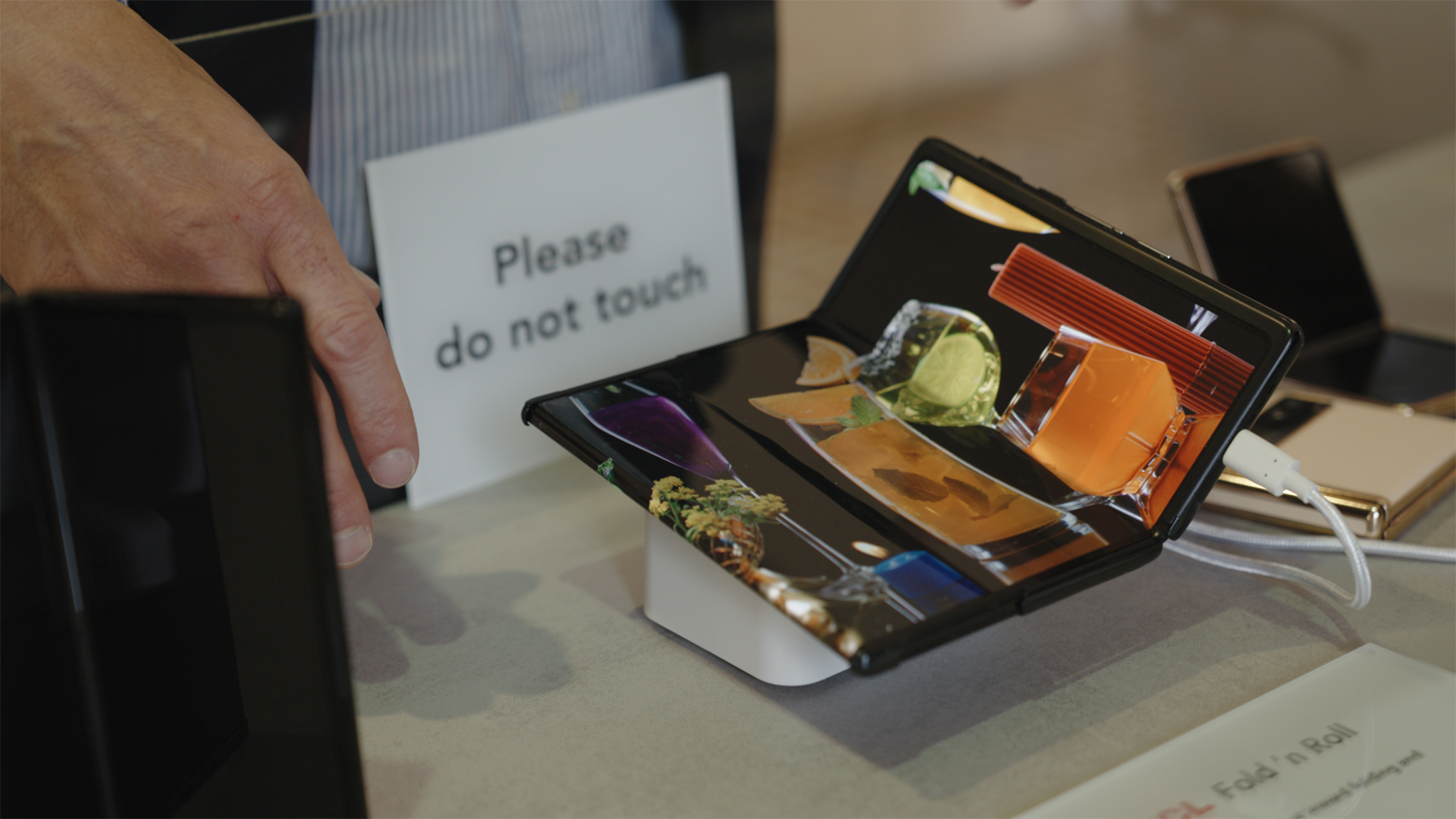 TCL Prototype Foldable and Rollable On Table