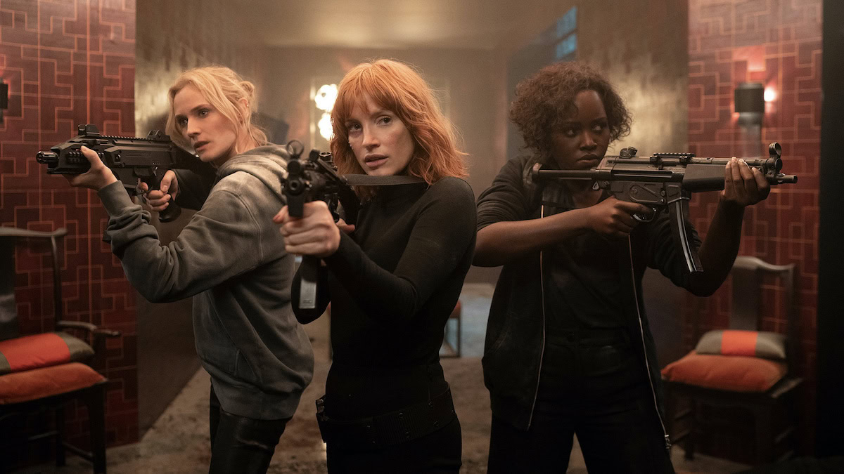 Jessica Chastain, Diane Kruger, and Lupita Nyong'o aim guns together in The 355 - best new streaming movies