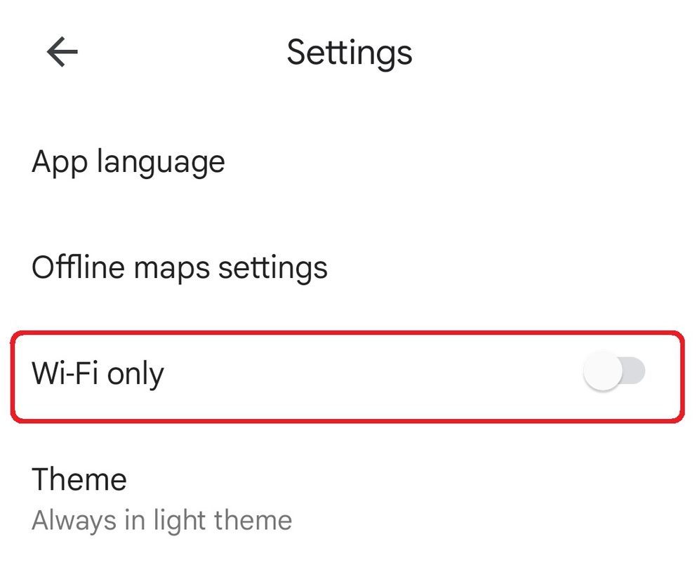 Wi-Fi only Maps