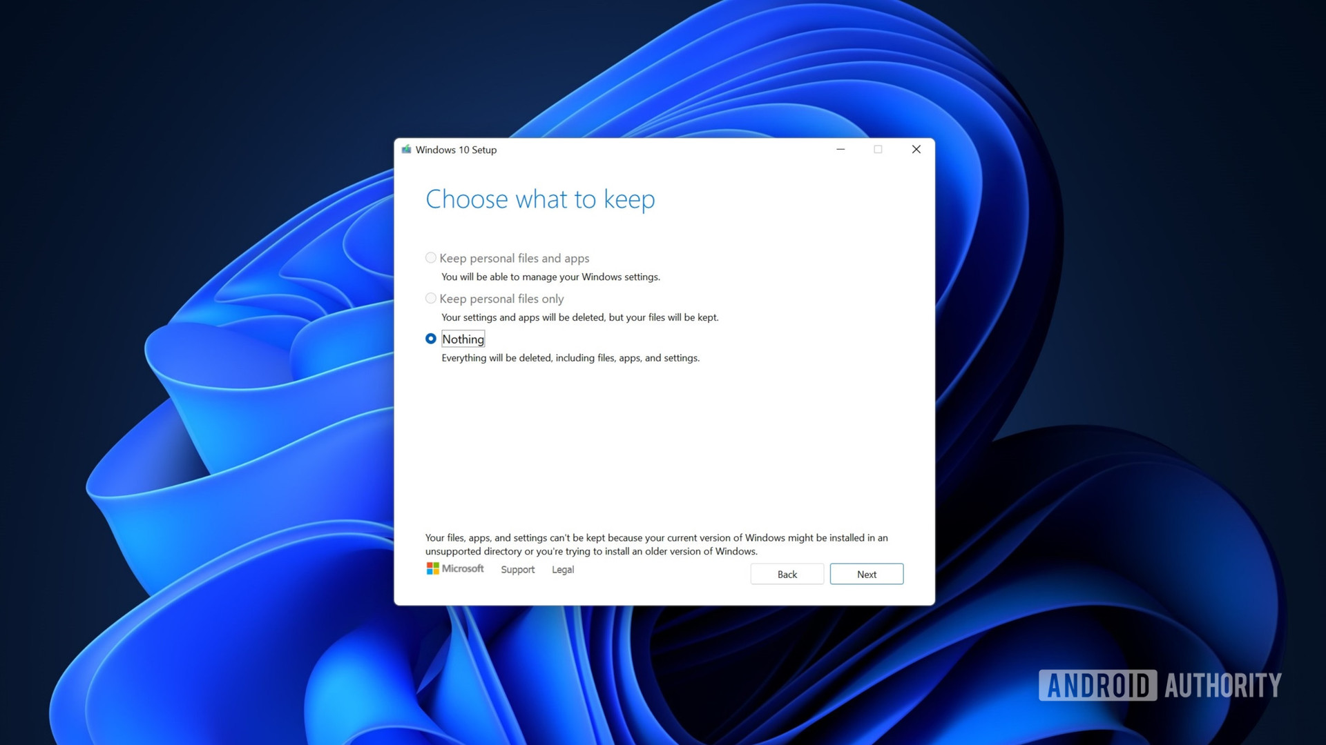 Windows 11 downgrade media creation tool what to keep