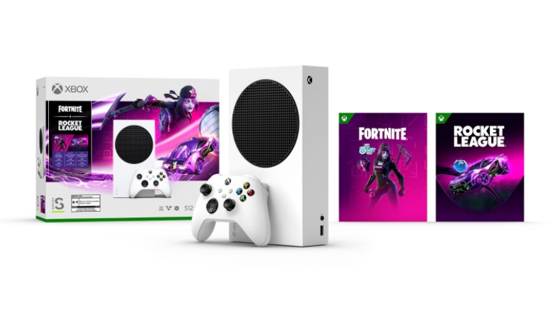 Xbox Series S Fortnite and Rocket League Bundle Widget Image