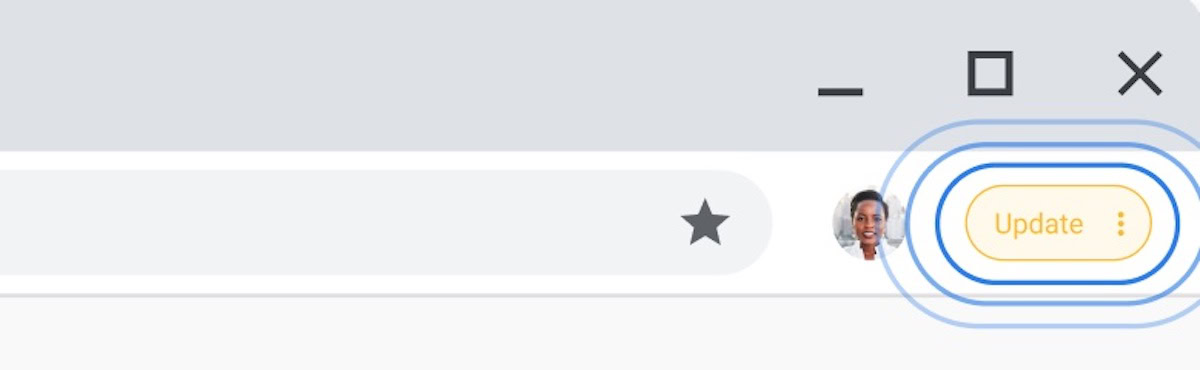 chrome update button