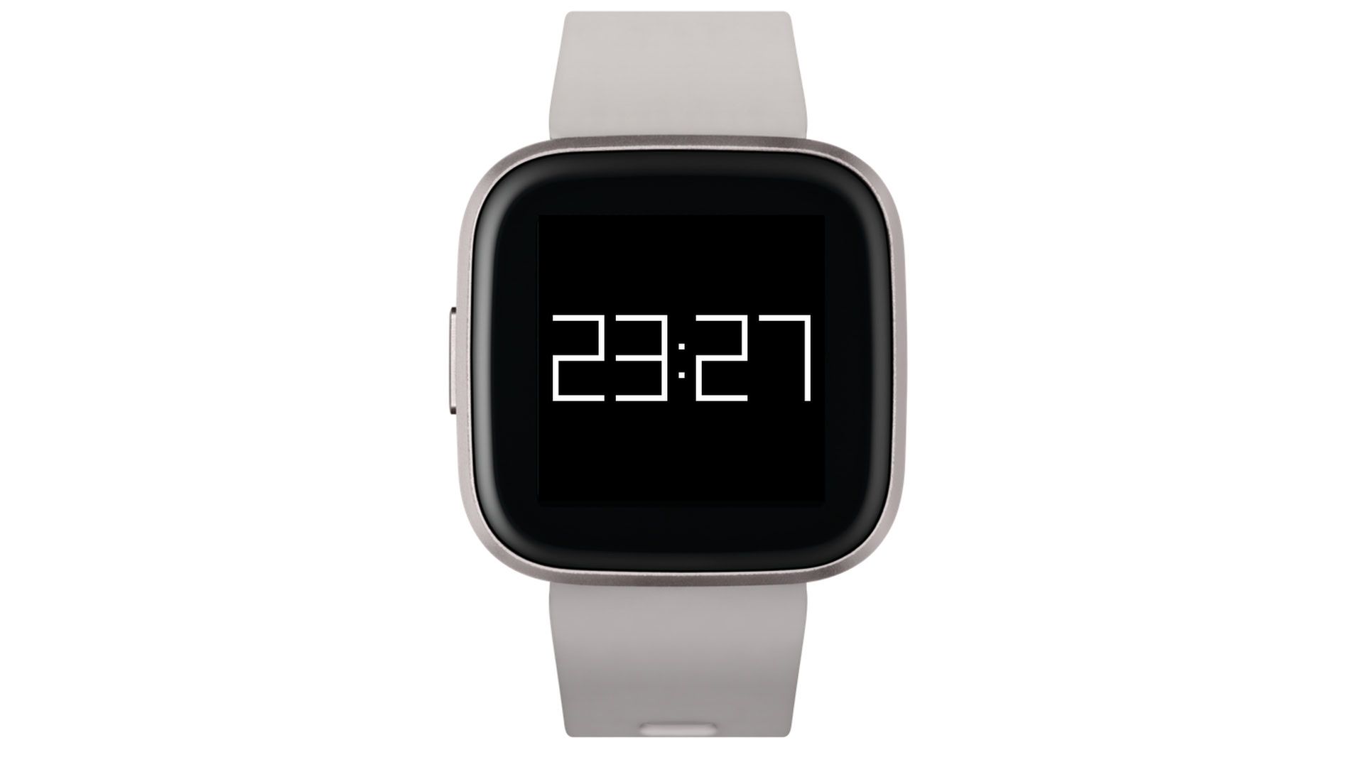 clean digital fitbit clock face