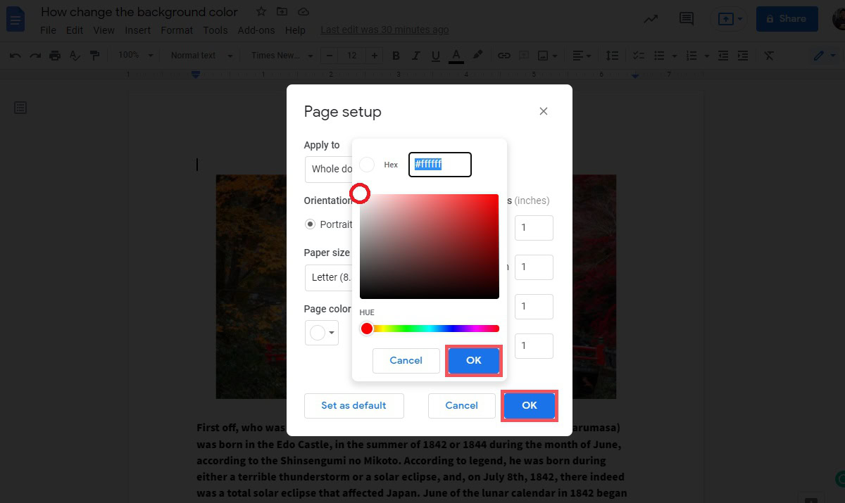 How to change page background color on Google Docs - Android Authority