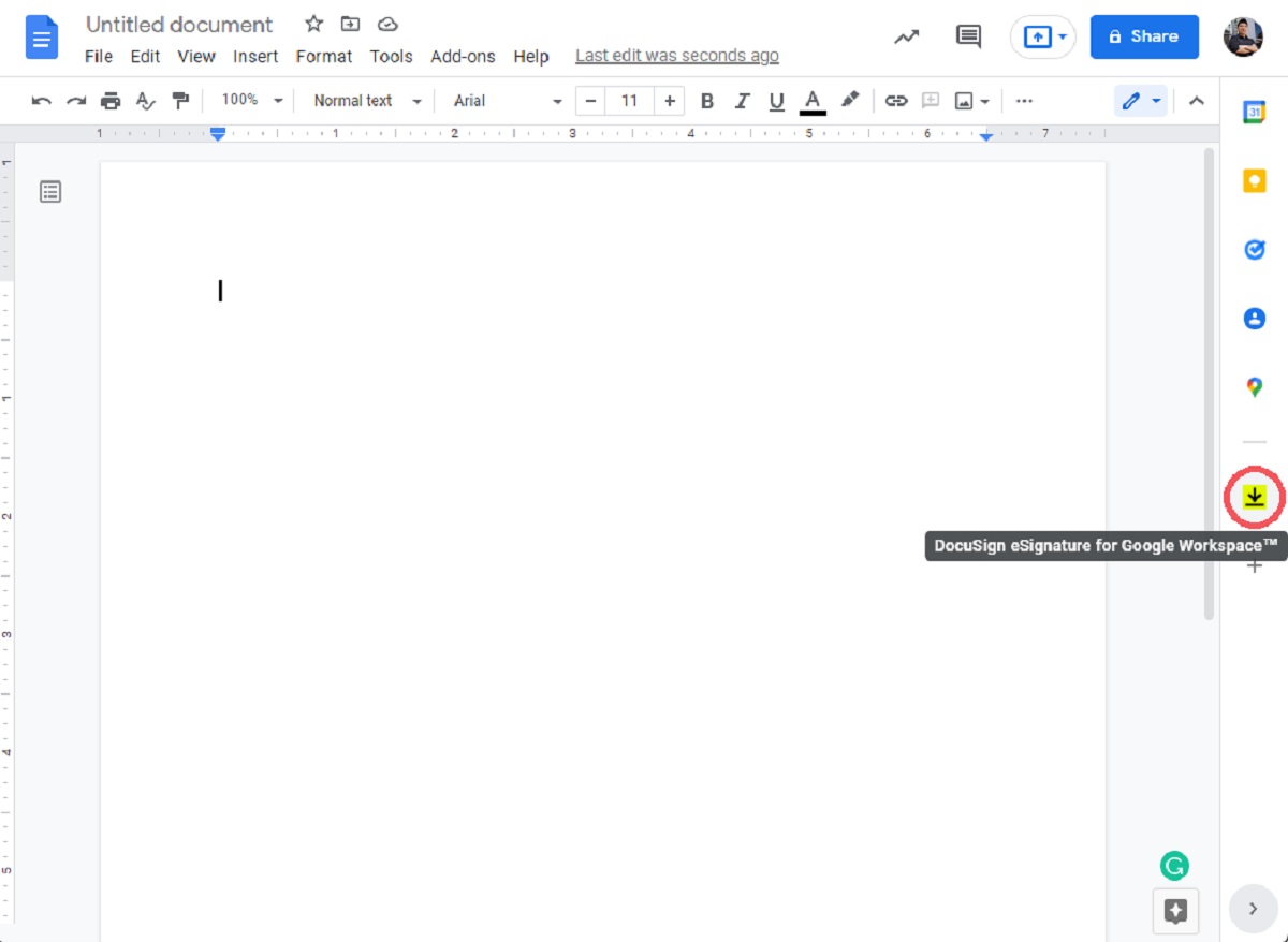 google docs signing with docusign 1